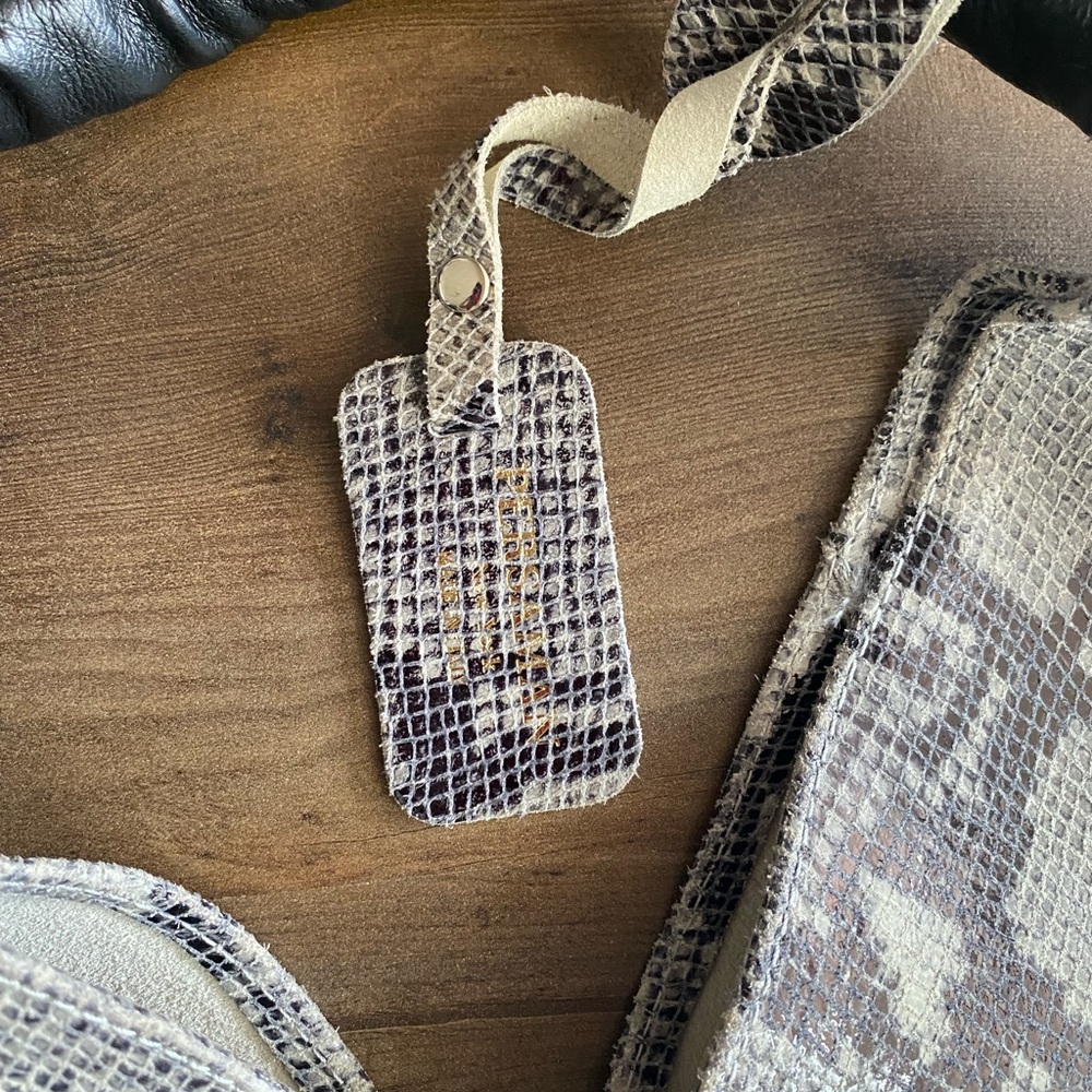 Persaman New York Gray Snakeskin Handbag - Picture 5 of 7